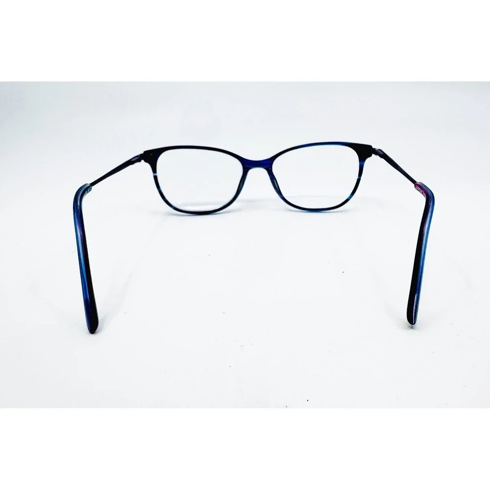 EasyClip Eyeglasses Frames Women Blue Purple Cat Eye 51-16-135